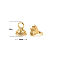 10pcs flower bead cap necklace gold bead cap pendant petal bead cap pendant diy jewelry making accessories 9 8x8 6mm