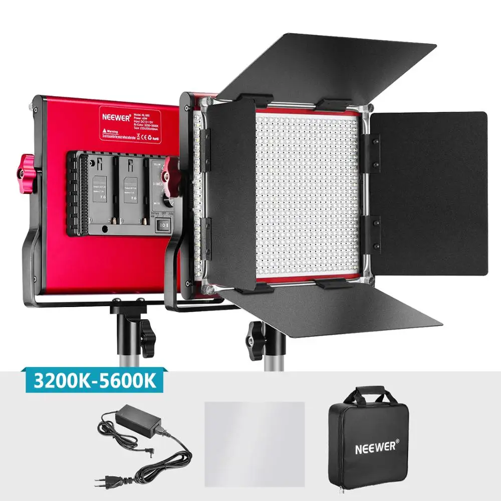 Neewer 660 двухцветный светодиодный светильник с регулируемой яркостью для