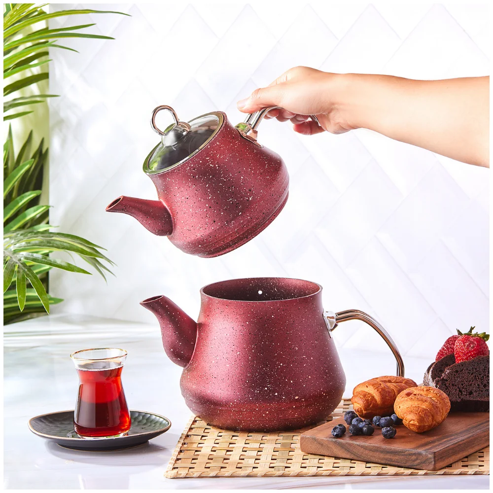 granite coated midi teapot set red purple black pink gray colored high quality material kitchen tool home useful appliances free global shipping