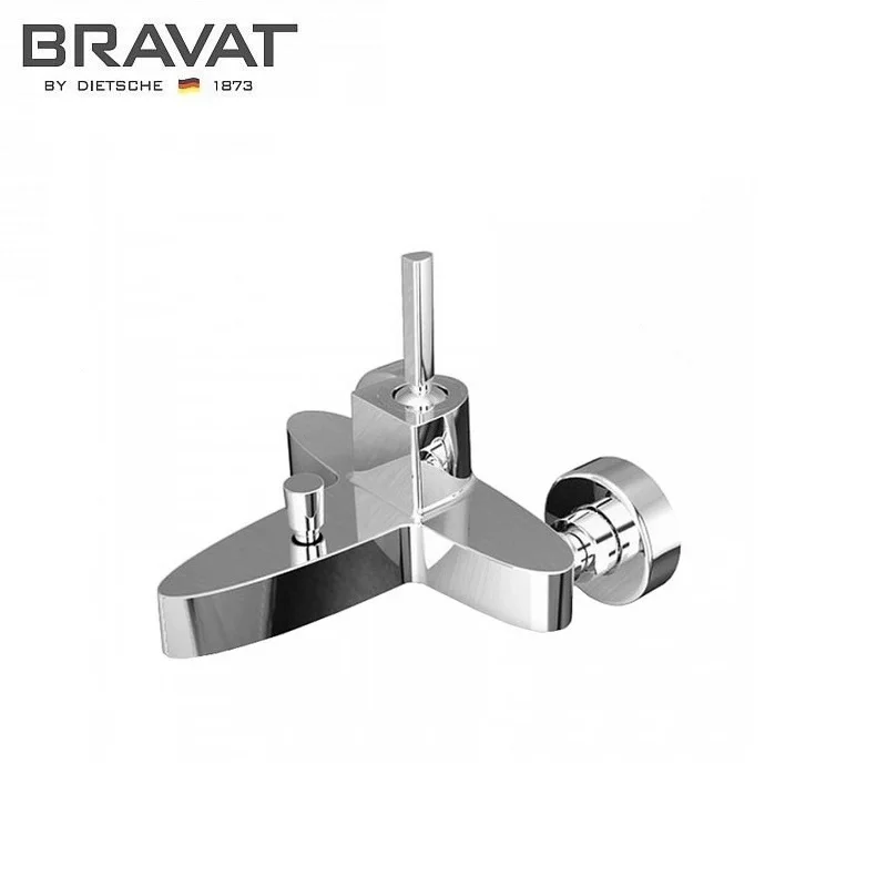 Cмеситель для ванны с душем Bravat SPRING короткий нос F679113C 01|Смесители ванны| |