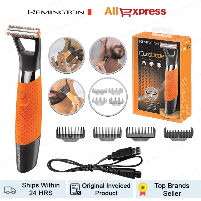 Original REMINGTON MB050 Durablade Hybrid Trimmer and Electric Shaver with 4 Lengths USB Rechargeable Washable Wet Dry Precision | Бытовая