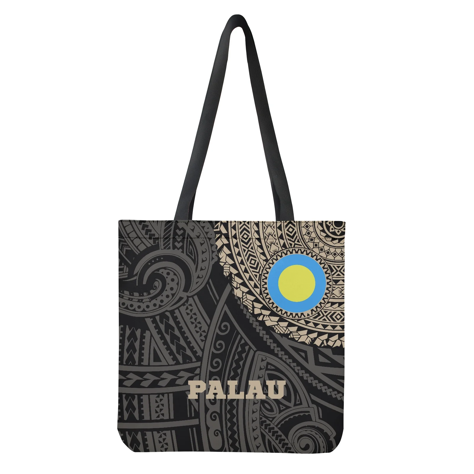 

Palau Islands Flag Design Shopper Bag Shopper Women Fashion Canvas Shopper Shoulder Bags Polynesian Print Tote Bag