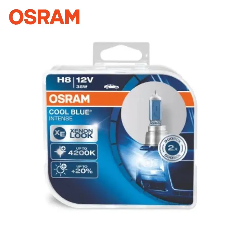 Лампа галогеновая головного света H8 PGJ19-1 4200K Cool blue Intense 12V 35W Блистер 2 шт OSRAM 642 |