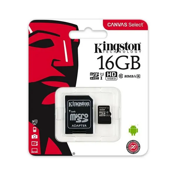 Карта Micro SD kingston SDCS/16 GB 16 |