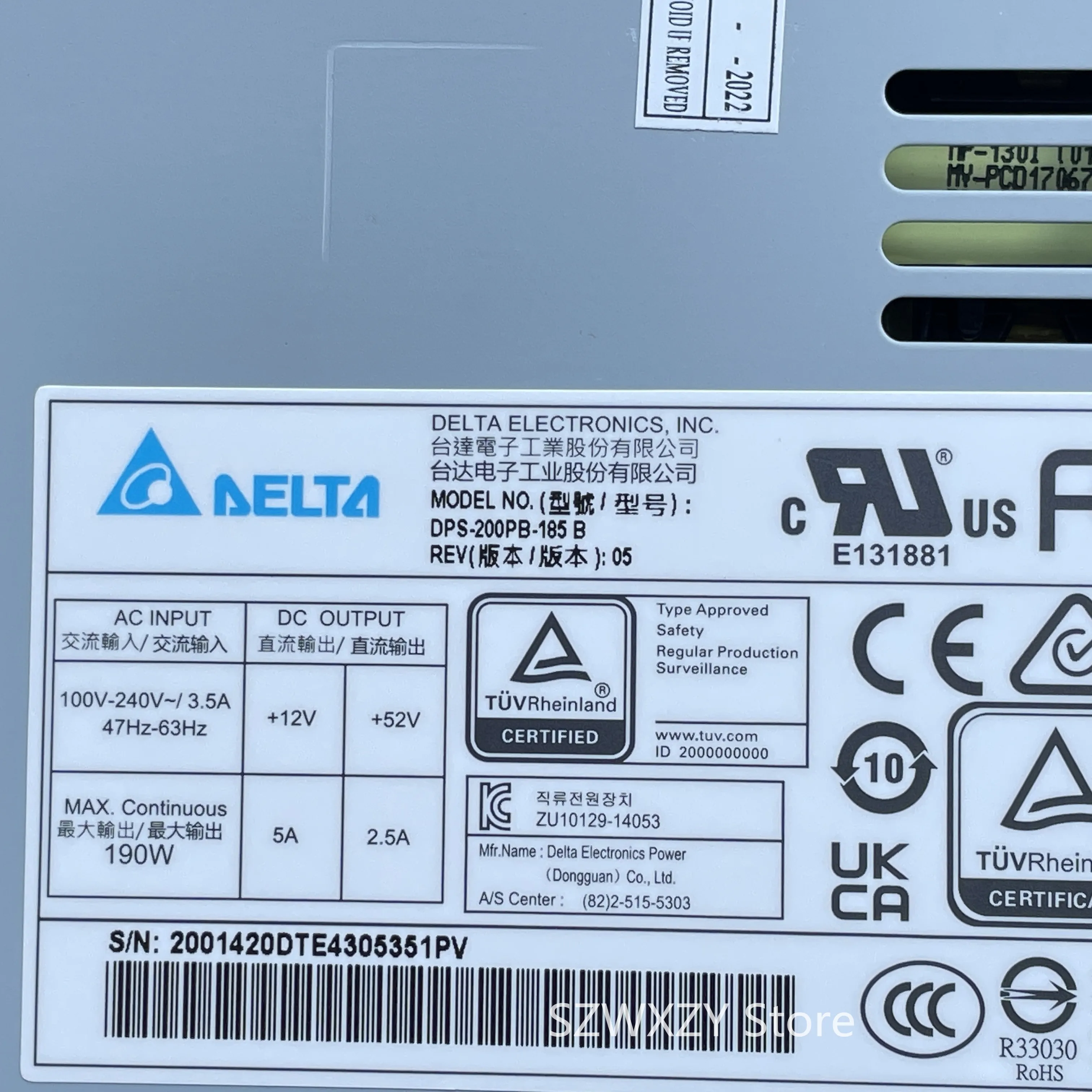 SZWXZY оригинал для HP DL380 G6 G7 750 Вт серверный источник питания DPS-750RB A 506822-101 506821-001