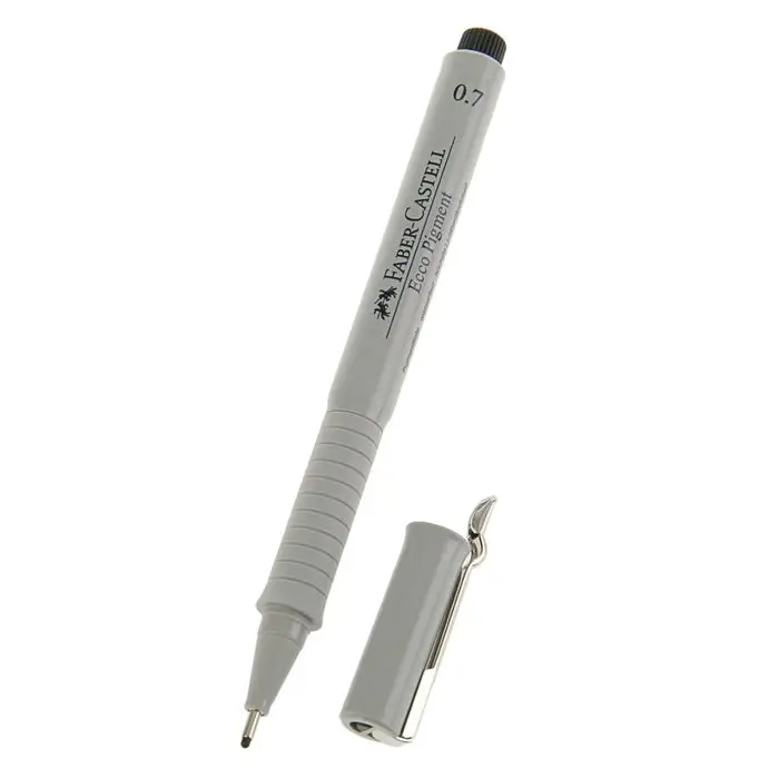 Набор ручек капиллярных 4 штуки (линеры 0.1 0.3 0.5 0.7) Faber-Castell Ecco Pigment (пигментные