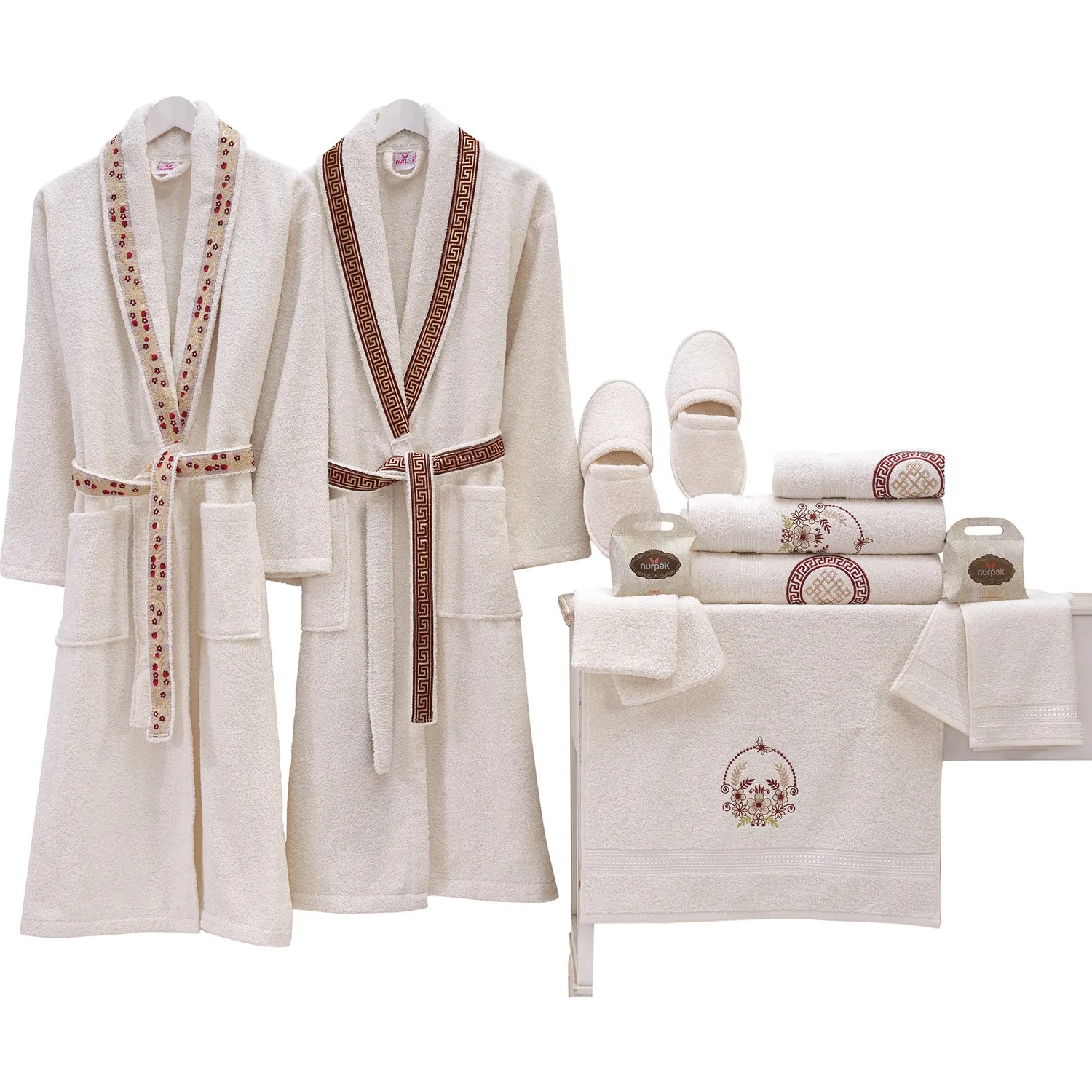 Семья свободный комплект для девочек 100 из хлопка крема бордовый (16 шт.) хлопок