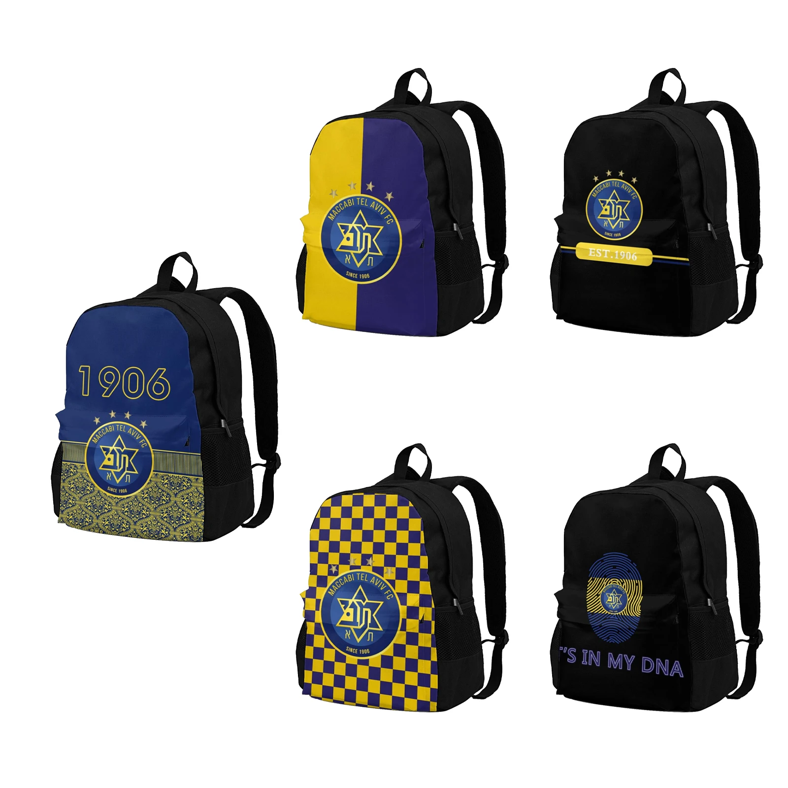 

Israel Maccabi Tel Aviv Fc Travel Laptop Backpack Bookbag Casual Daypack Bookbag College School Computer Bag