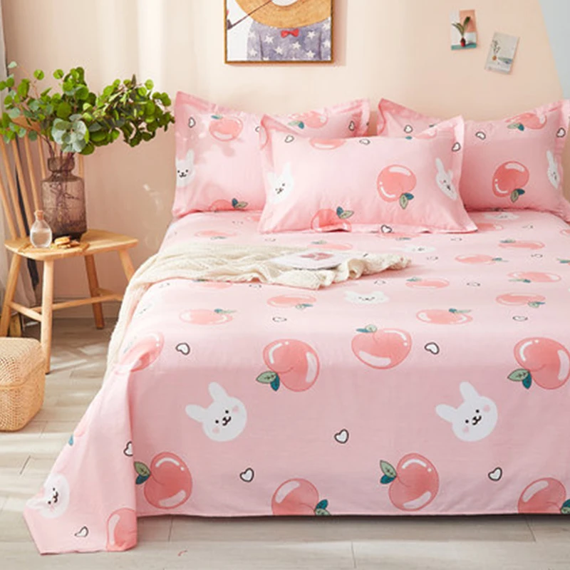 

Lugiu 100% cotton floral single student bed sheet