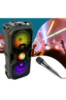 m90 smart portable bluetooth extra bass speaker disco light karaoke sound system microphone controller music player party mode