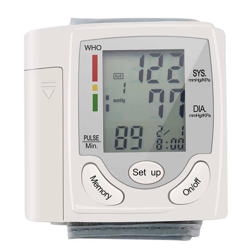 

Automatic Wrist Blood Pressure Monitor Tonometer Meter Digital LCD Screen Portable Health Care Sphygmomanometer Worldwide Sale