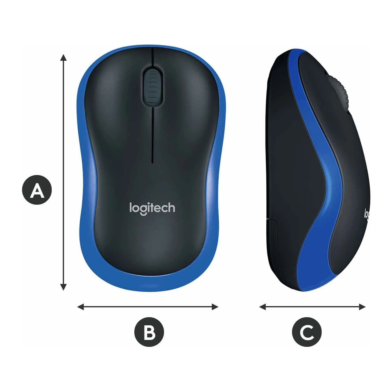 Logitech M185 Wireless Mouse  -  Blue ( Laptop Notebook Computer  TV )
