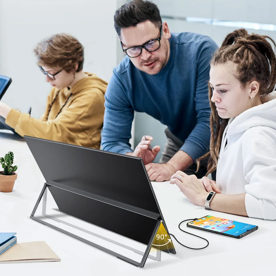 

EYOYO Portable Monitor 17.3" FHD 1080P 100% sRGB Frameless FreeSync IPS HDR Gaming Display With 90Adjustable Kickstand