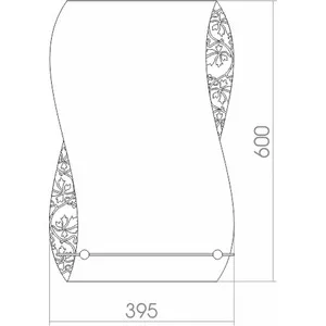 Mirror mixline Aqua 39 5x60 with shelf sandblasting pattern (4620001983902) For bathroom Vanities Fixture Home Improvement | Обустройство