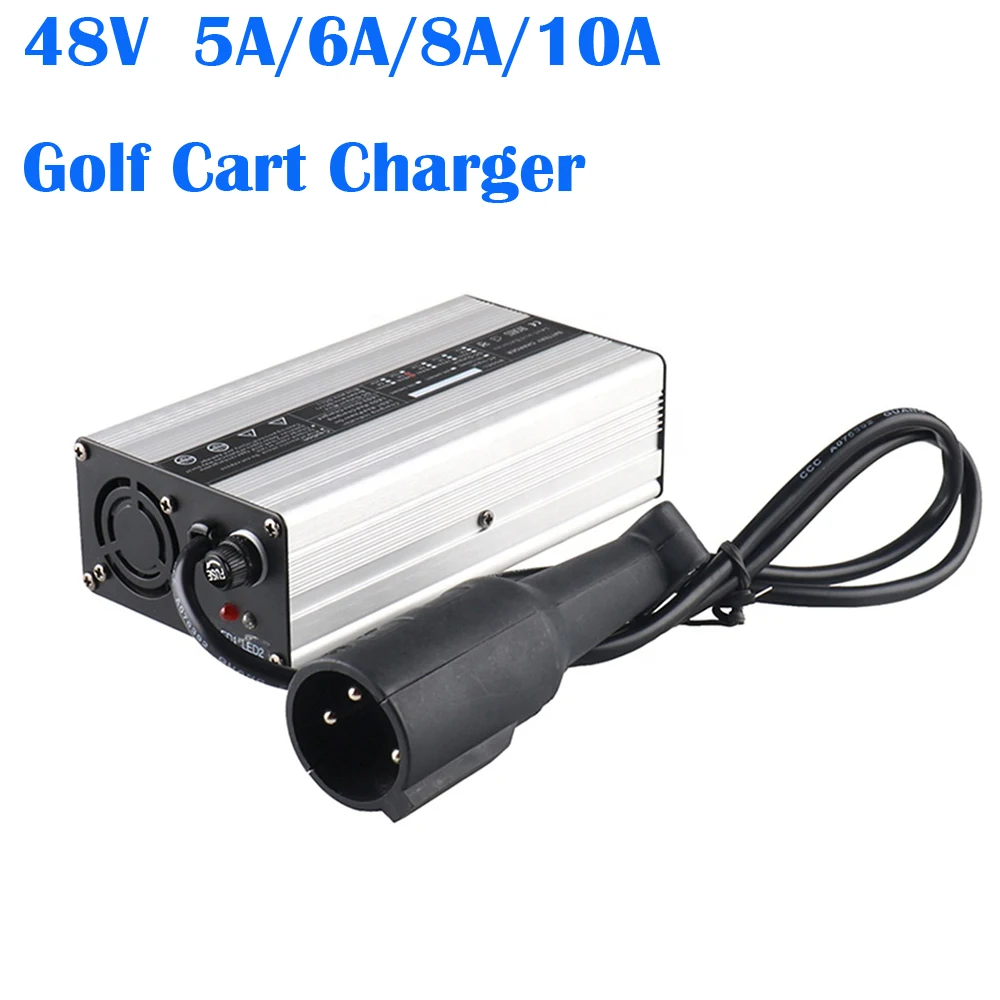 48V 5 AMP   8A 10A Golf Cart Lead Acid Battery Charger for 48 Volt 5A Club Car Golf Cart with Round 3 Pin Plug