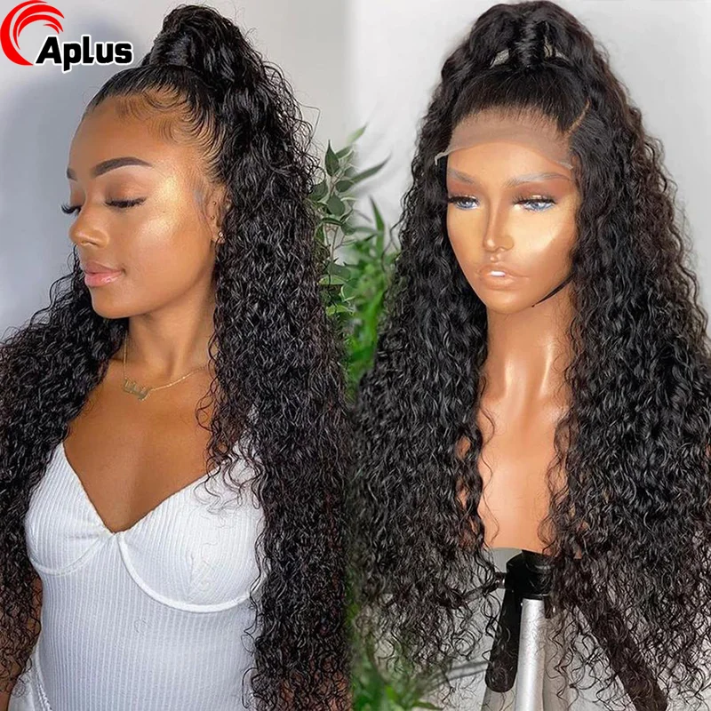 

Water Wave Closure Wig 4x4 Lace Closure Wig Human Hair Curly 13x4 Waterwave Lace Front Wig Peruvian Hair 30 Inch Wig 180 Density