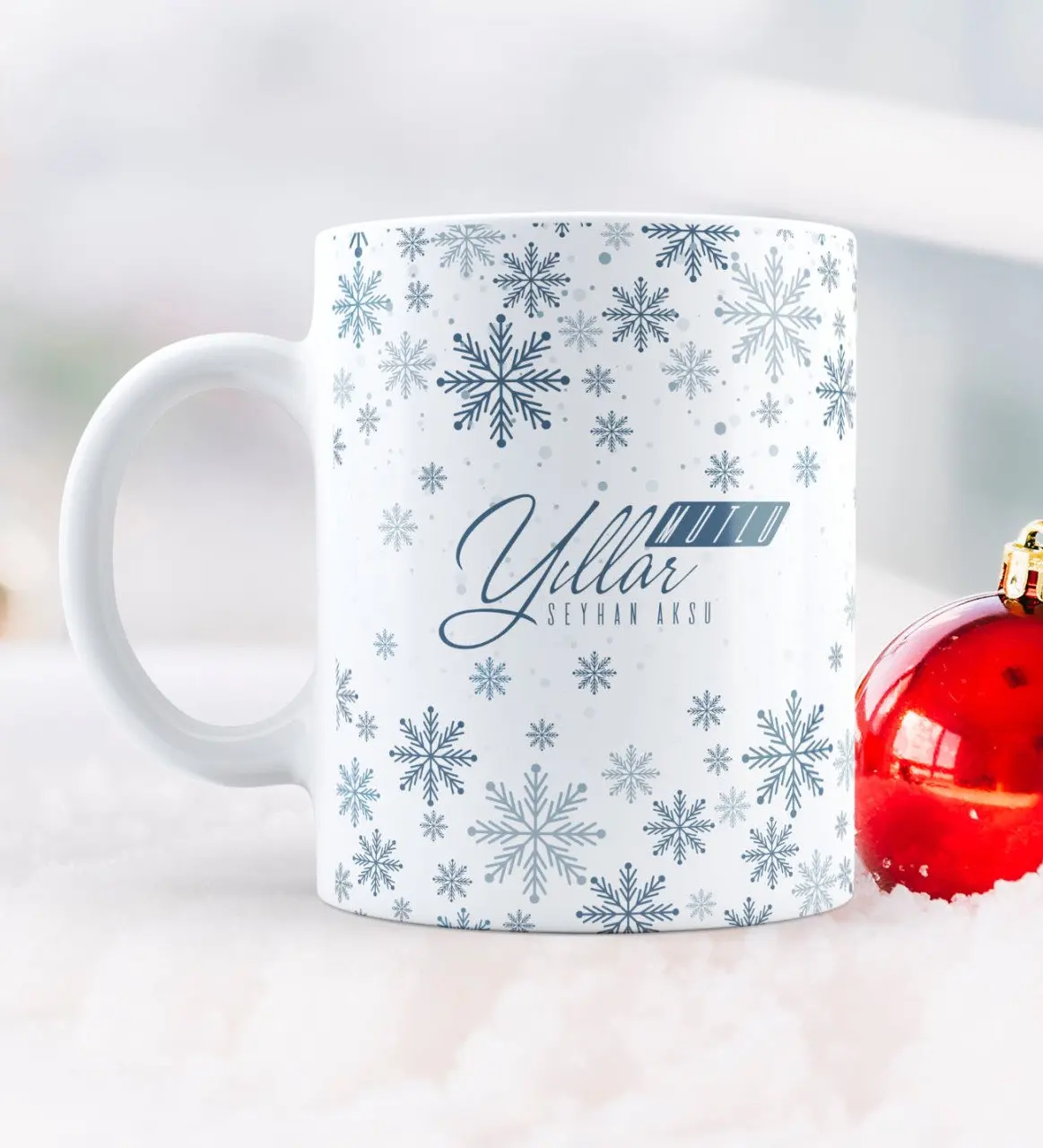 

Персонализированные рождественские снежинки тематические белые кружки чашки