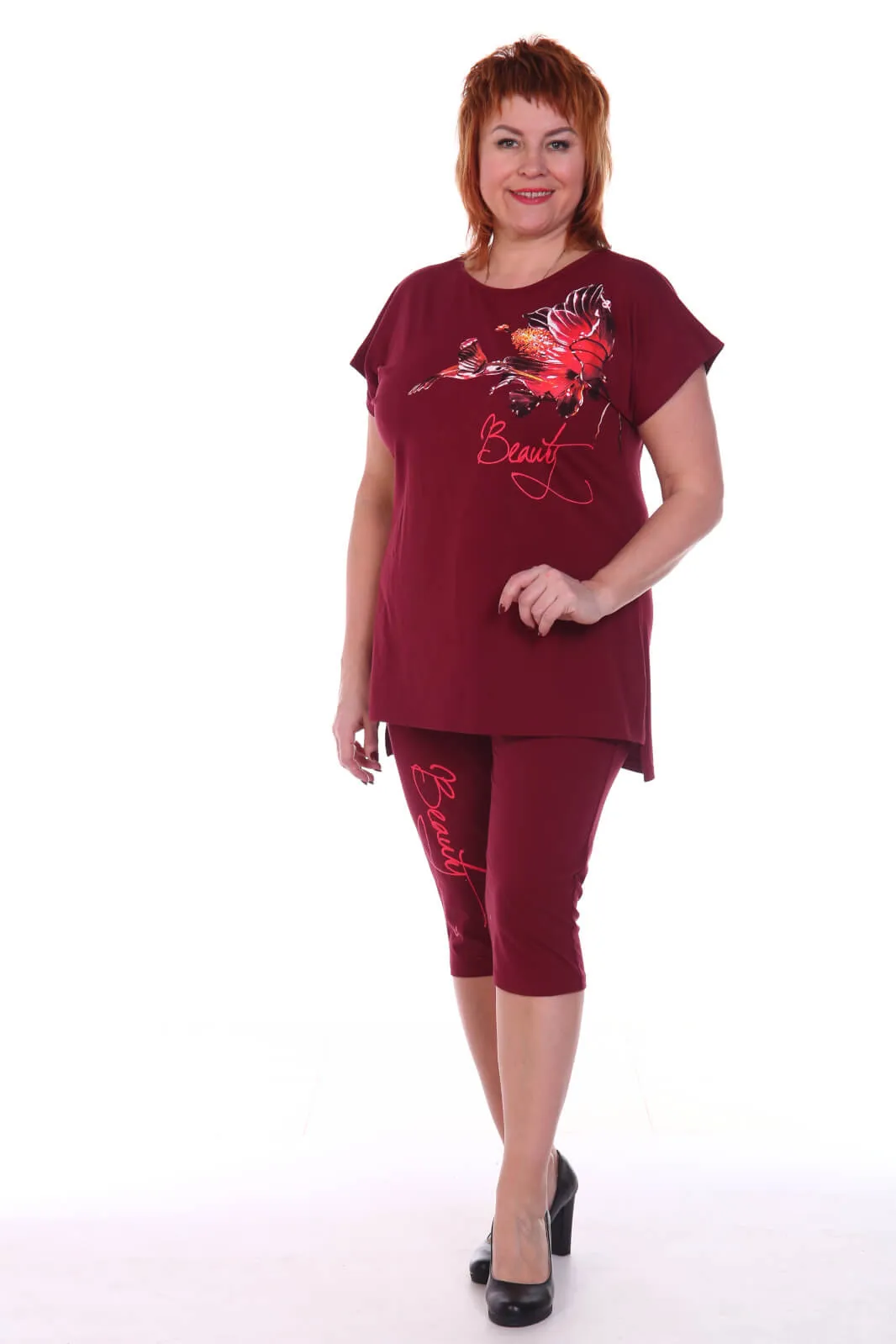 Костюм женский для дома с шортами принтом |