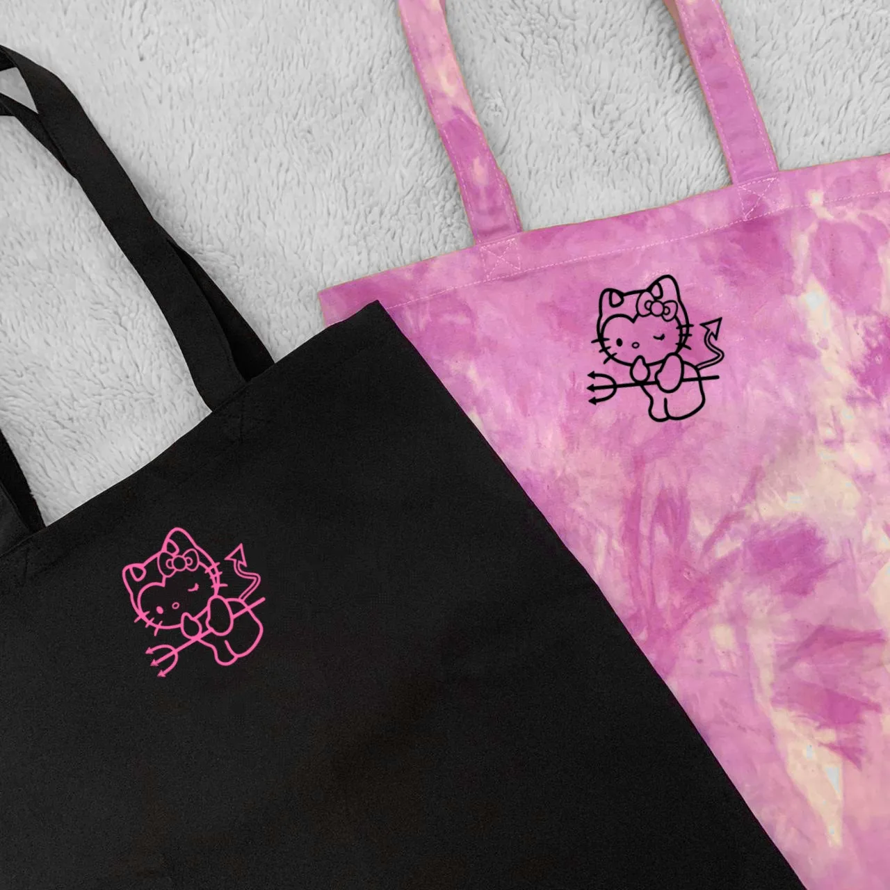 Шоппер Hello Kitty tie dye Сумка tote bag indie Хелоу Китти бесплатная доставка eco сумка шоппер