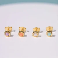 fashion exquisite womens new flower stud earrings teens simple and elegant girlsparty gold earrin gifts for girlfriend