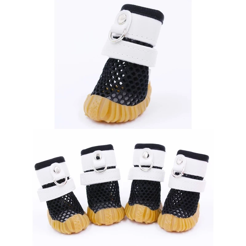 

Summer Dog Rain Shoes Cats For Small Dogs Sandal Anti-Slip Chihuahua York Teddy Breathable Mesh Pet Boots Sock Chiens Soft-soled