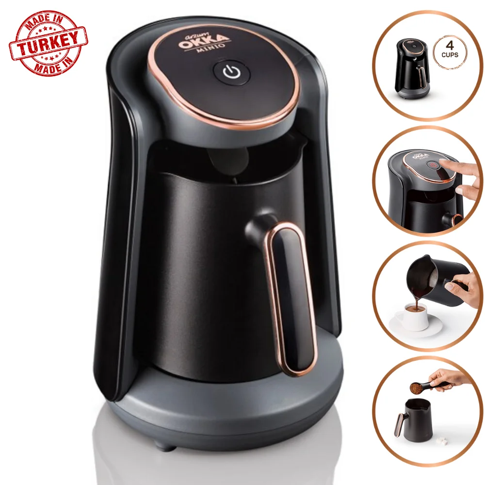 Автоматическая Турецкая кофемашина Arzum Okka Minio OK004 емкость 4 чашки (300 мл.) Моющийся