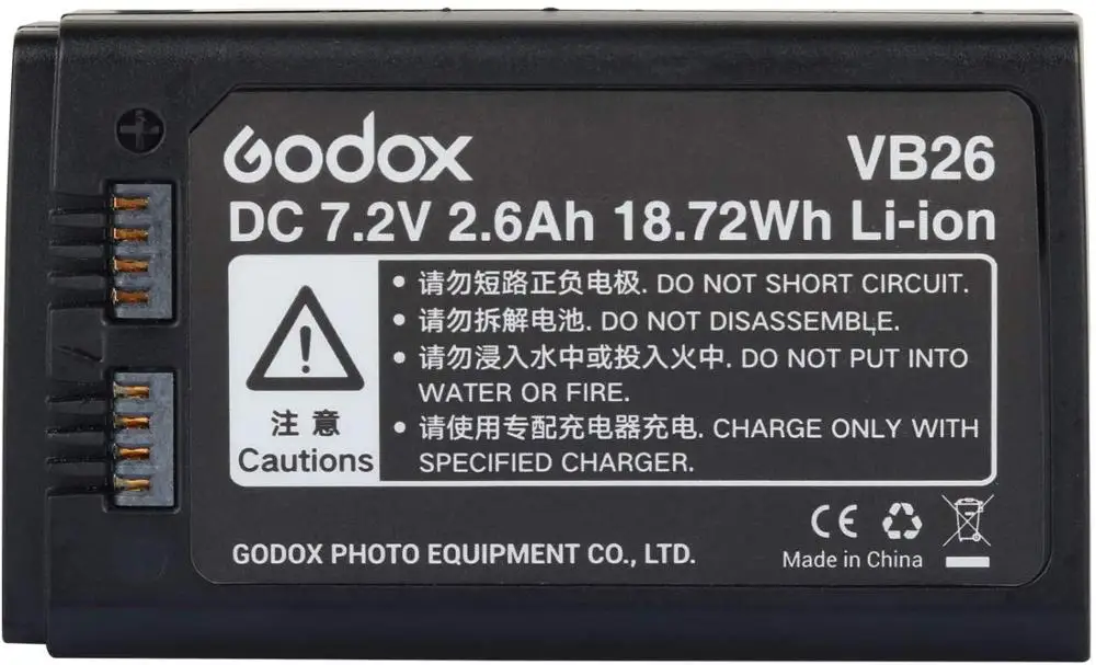 Godox VB26 DC 7 2 V 2600mAh литиевая батарея для V1 C/N/S/O/F Flash|Фоллоу фокус| |