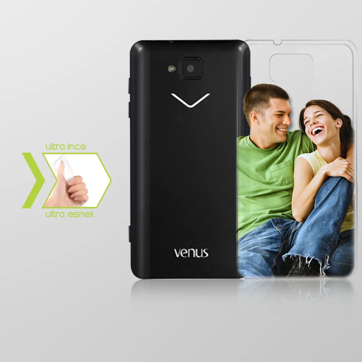 

Tailor-made for Vestel Venus 5.5V Slim Transparent Silicone Phone Cover