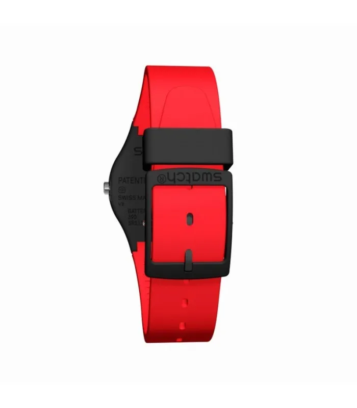 Часы swatch RED GRIN Originals Gent 34 мм отслеживание мощности GB754|Кварцевые мужские часы| |