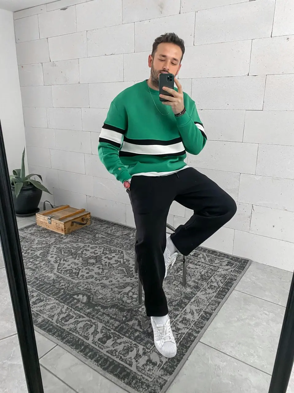 

Striped Green Sweat plenty of mold