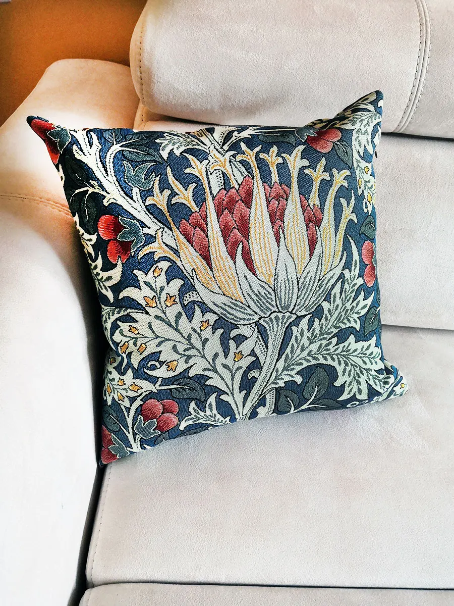 Декоративная подушка гобеленовая наволочка Артишок 45х45см |