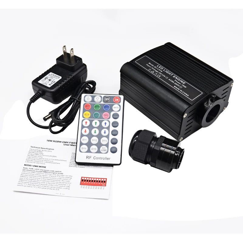 DMX 16 Вт RGBW светодиодный волоконно-оптический