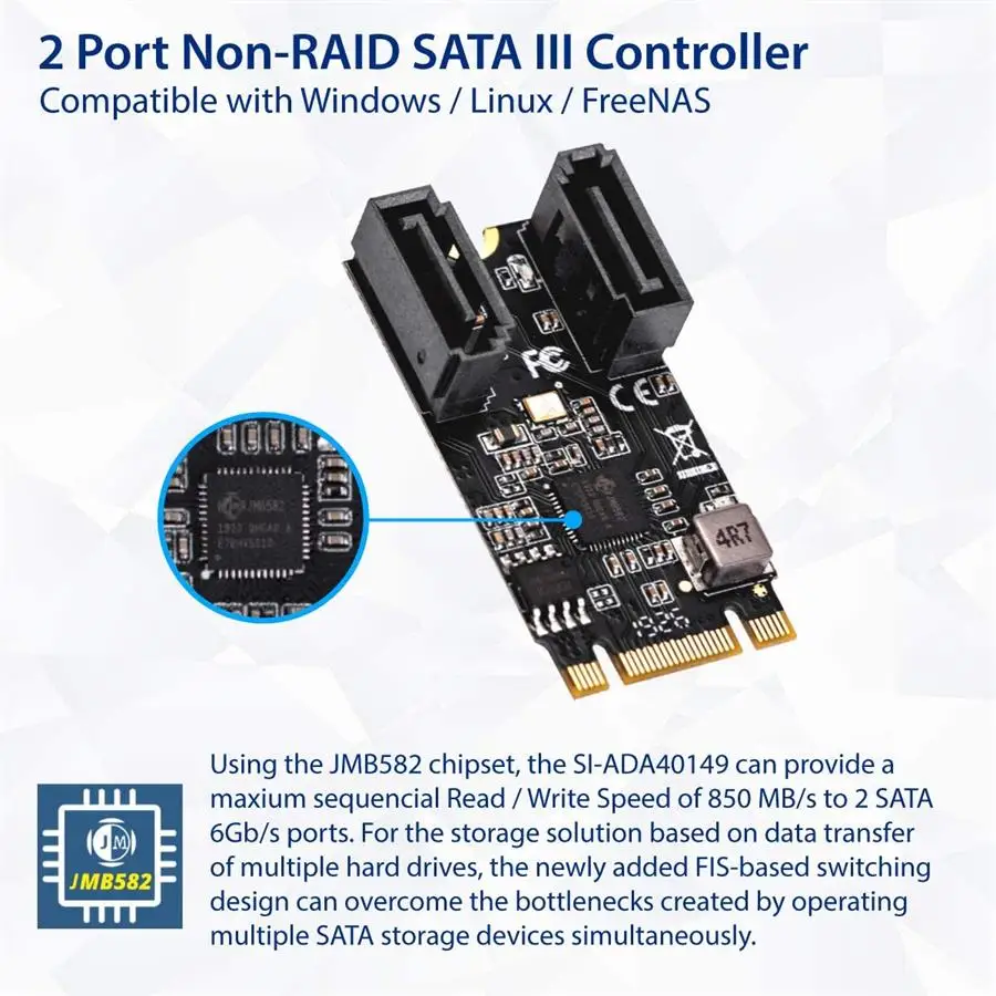 Внутренний M2 ngff B & M ключ для SATA3 SSD адаптер контроллер карта Поддержка NVMe pci e 3 0