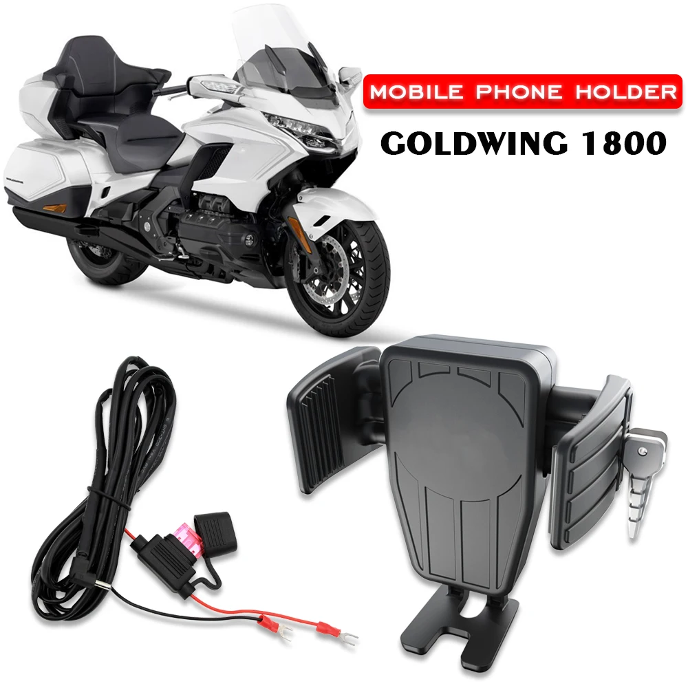 For HONDA GoldWing 1800 GL 1800 F6B DCT 2018-2021 Motorcycle Mobile Phone Holder Wireless Charging Navigation Support Bracket