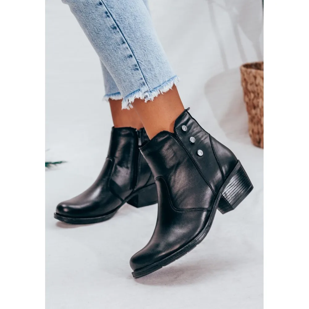 

Black Color Genuine Leather New Season 2021 Fashion Winter Autmn Comfortable Standard Mold Women Lady Female Shoes Boots