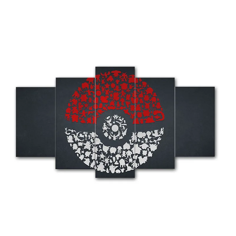 

Картина на холсте с покемоном, 5 шт.