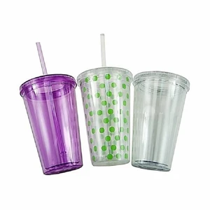 Large Capacity  Straw Water Bottle High Temperature Plastic Water Cup  Frosted Outdoor Sports Hiking Climbing Student Couple Cup