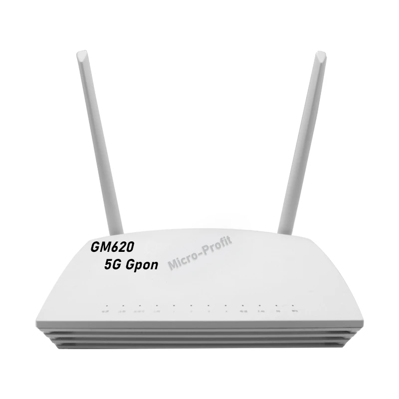 5 шт./лот GM620 Gpon ONT ONU 1GE + 3FE 1POTS 2USB 2 4G/5G WIFI AC двухдиапазонный оптоволоконный