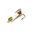 Мормышка вольфрамовая зимняя WORMIX37 Чертик Белый с коронкой d-2,0 0,3гр (108) золото серебро медь