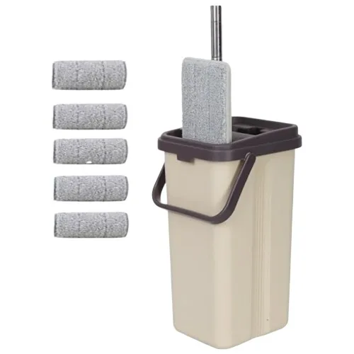 Плоская выдавливаемая швабра и ведро бесплатно отжимает руки чистящая Швабра