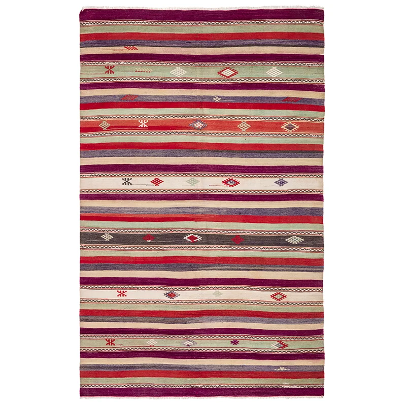 Пастельных тонов акцент ковры 4x7 богемный полосатый ковер светильник Цветной