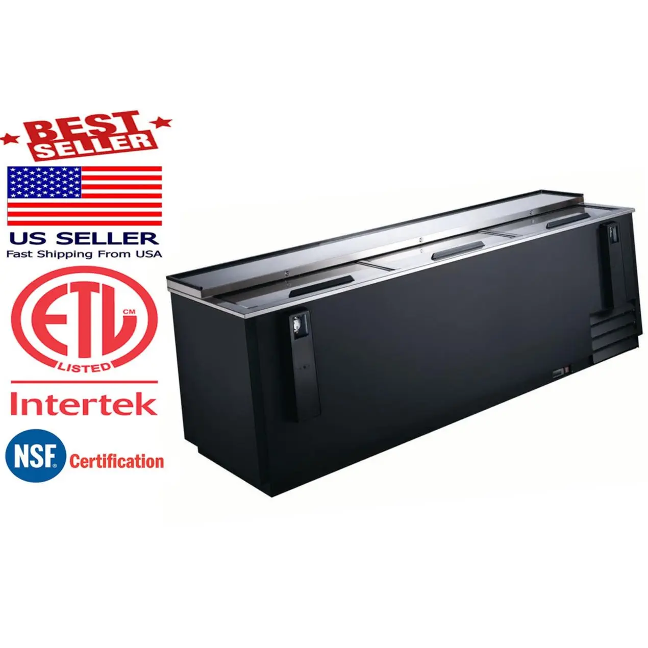 

NSF ETL NEW 95" Top Loading Back Bar Beer Soda Bottle Cooler Deep Well Refrigerator JBC-95