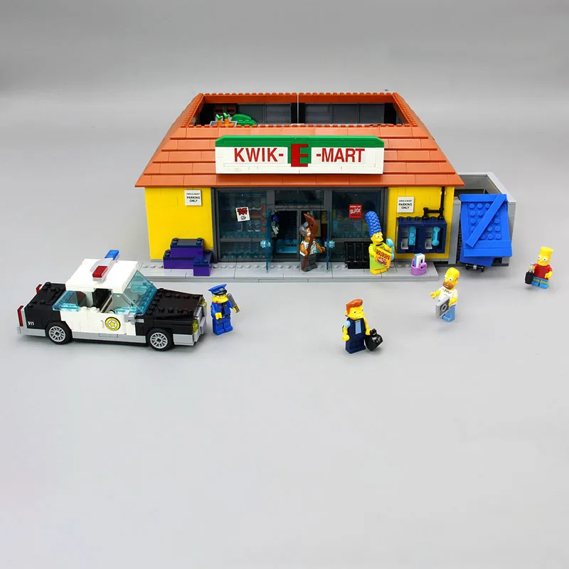 83004-2220pcs LPblocks King Bricks 16005 16004 Kwik E Mart, набор строительных блоков для дома Симпсоны, 71006 71016, киноархитектура, детские игрушки, подарок - Цвет: 83004-2220pcs