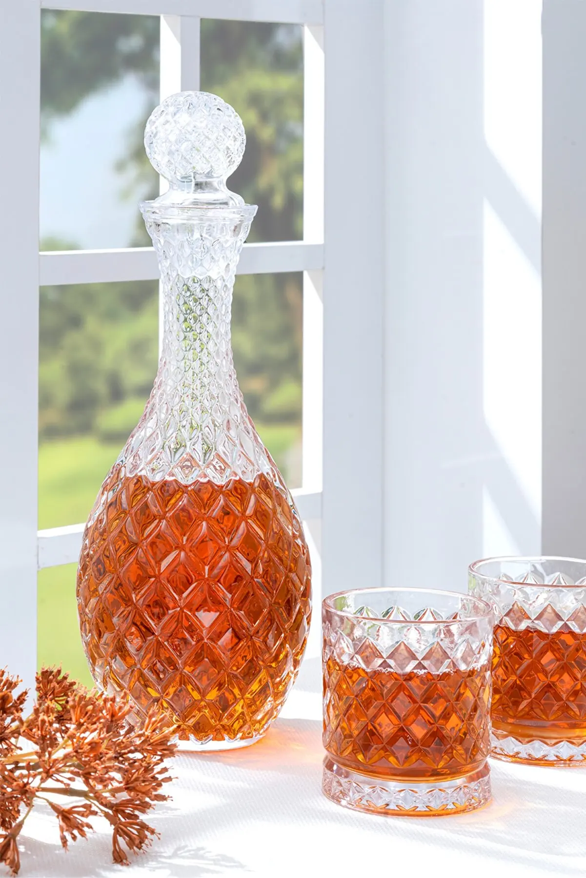 

Glass Crystal Bottle Royal Wine Serving Cups Vintage Mug Organizer Storage Luxury Box Kitchen Accessories Decoration Decorative