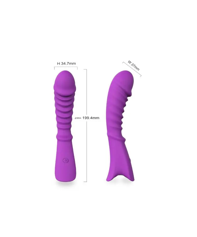 ВИБРАТОР РЕБРИСТЫЙ ИЗ МЕДИЦИНСКОГО СИЛИКОНА ПРЕМИУМ КЛАССА|Аксессуры для
