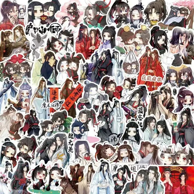 70 PCS Anime Scum Villain Self Saving System Stickers Shen Qingqiu Luo Binghe Cosplay Cute Sticker For Laptop Phone Decoration