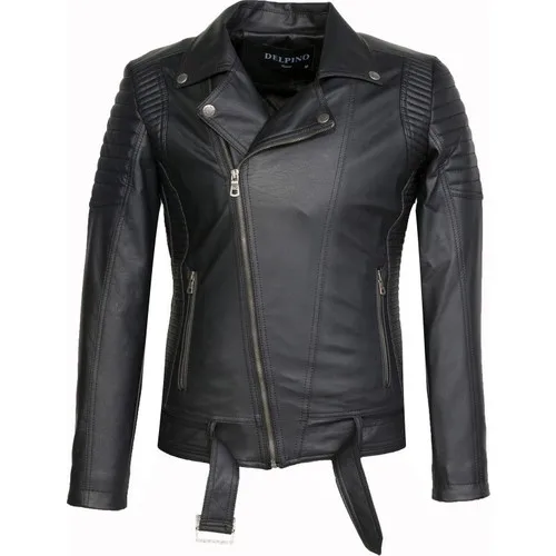 

Men, Winter, Autumn, Spring, Casual, Street, Delpino Narrow Cut Arched Leather Jacket, stylish, New Season, High Quality, Fashion