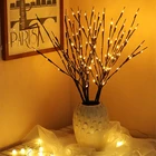 Светодиодная лампа в виде ветвей дерева, декоративный светильник на батарейках для высоких ВАЗ, наполнитель для ивы, 20 лампочек, для украшения дома
