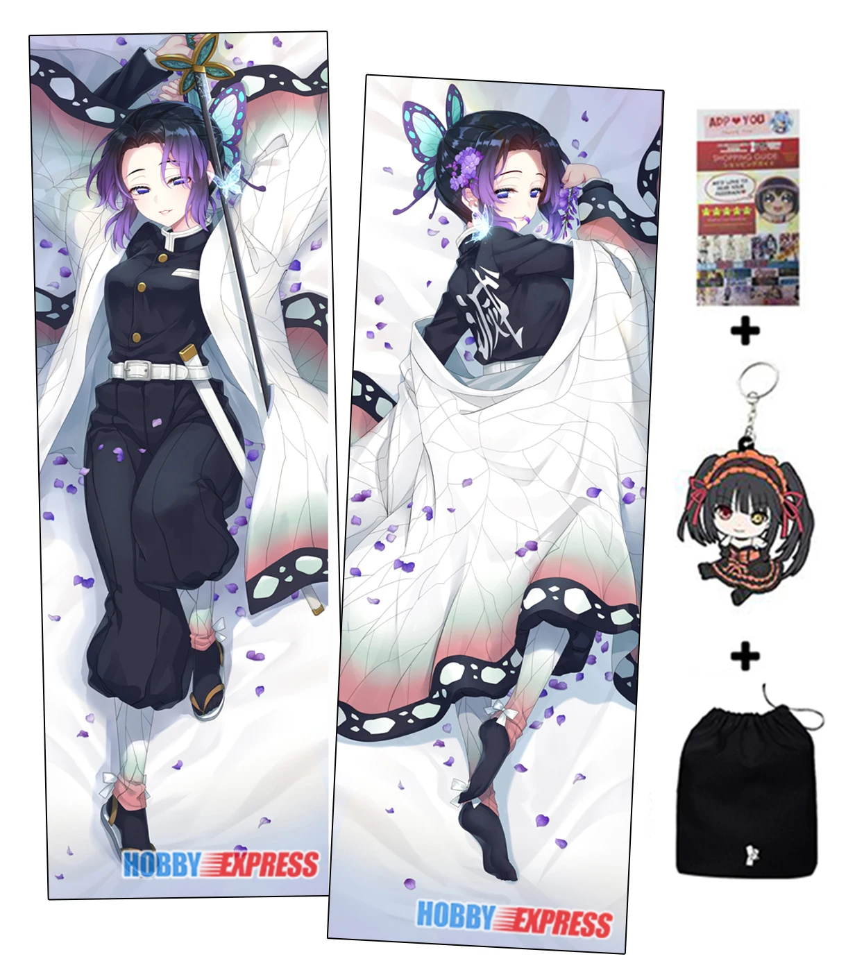 

Hobby Express Kocho Shinobu Insect Hashira Kimetsu no Yaiba Dakimakura Japanese Otaku Waifu Hugging Body Pillow Cover ADP19066-1