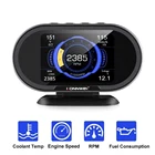 Бортовой компьютер KONNWEI KW206 OBD2, сканер OBD2 для автомобиля, измеритель расхода топлива, температуры воды, цифровой дисплей HUD 2021